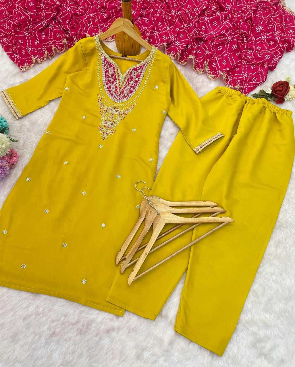 Heavy Roman Silk Embroidery Party wear suits